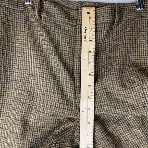 Lauren Ralph Lauren Women's 10 Wool Tweed Dress Pants Brown Houndstooth Lined - Picture 10 of 10